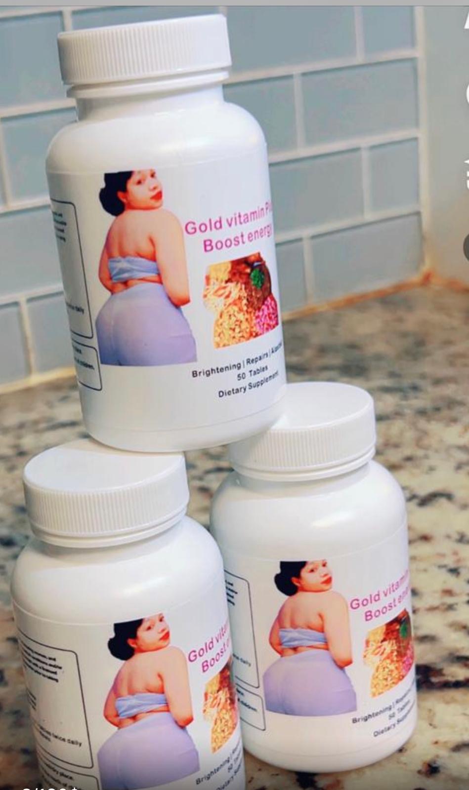 Gold vitamin boost energy set 3